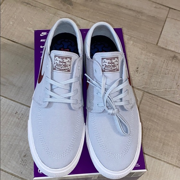 NIKE SB STEFAN JANOSKI Sky grey maroon sneakers - Picture 3 of 7